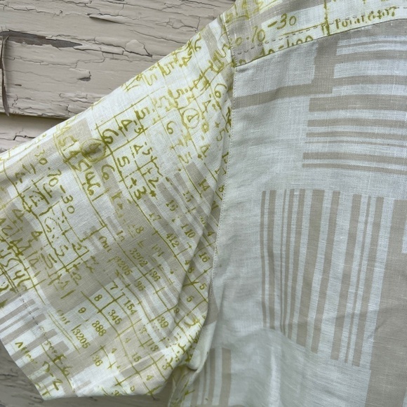 Tommy Bahama Island Estate Linen Beachy Vacation Geometric Buttondown Shirt L - Picture 12 of 12